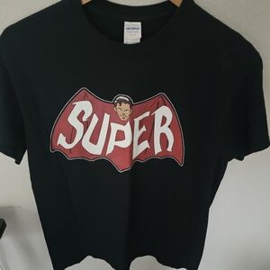 Vintage ComicBlock From NerdBlock SuperBatMan Mash-up Tee M